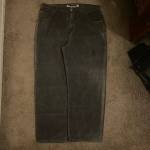 anchor blue Men's Charcoal Corduroy Pants